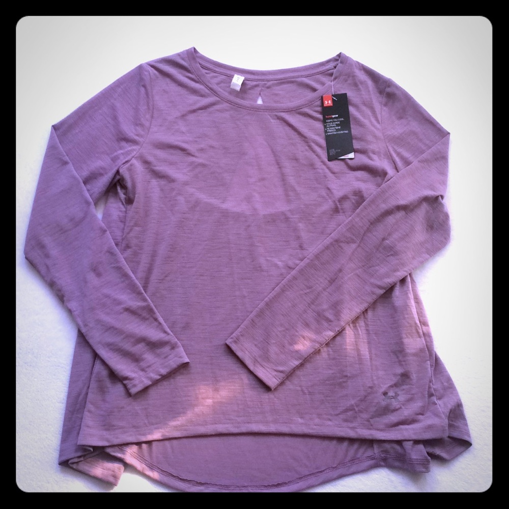 Women's UA heatgear high low open back shirt Sz M